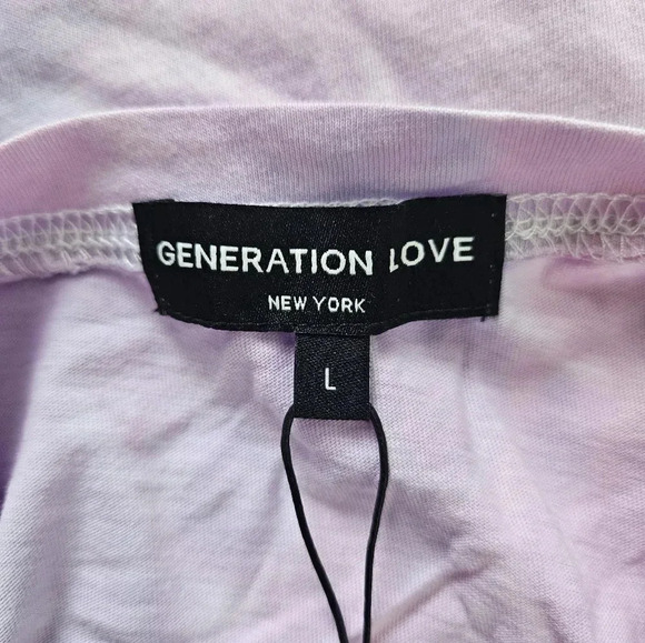 Generation Love revolve lex tie-dye tank top with padded shoulders NWT lilac - Picture 3 of 4